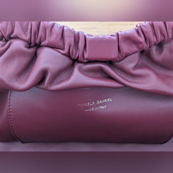Mansur Gavriel Oversized Cloud Clutch, Oxblood - Picture 5 of 9